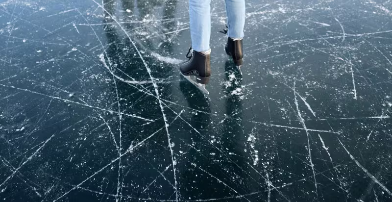 Ice skating at Bowness Park